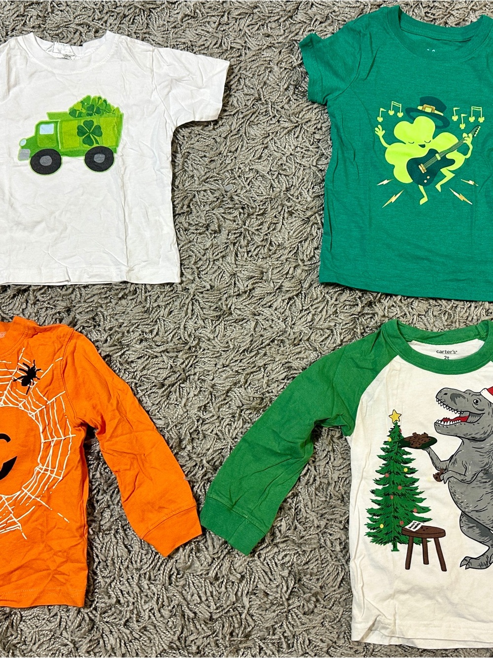 Carter's, Cat & Jack, & Rabbit Skins Toddler Boys Holiday Graphic Tees
